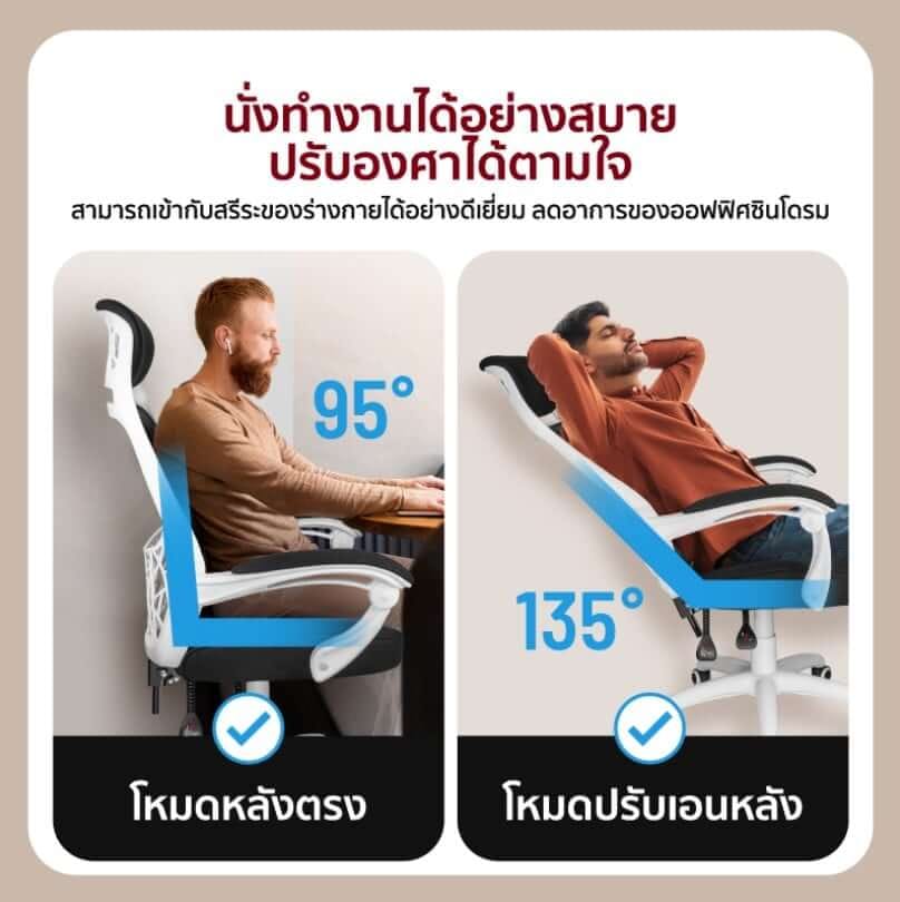 เก้าอี้สำนักงาน FENNIX รุ่น JUPITER PRO SERIES สีขาว_5